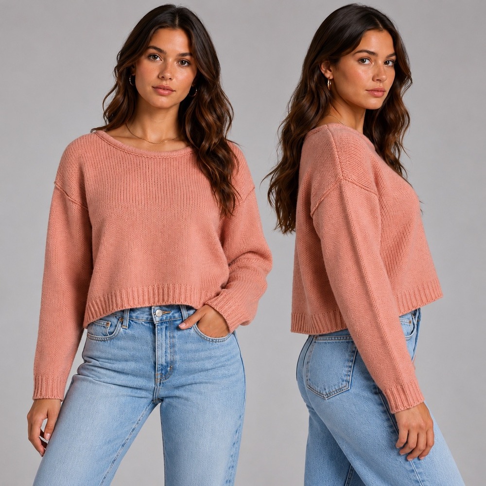 Y2K Anthropologie boxy crop baggy oversize preppy flowy knit sweater jacket coat